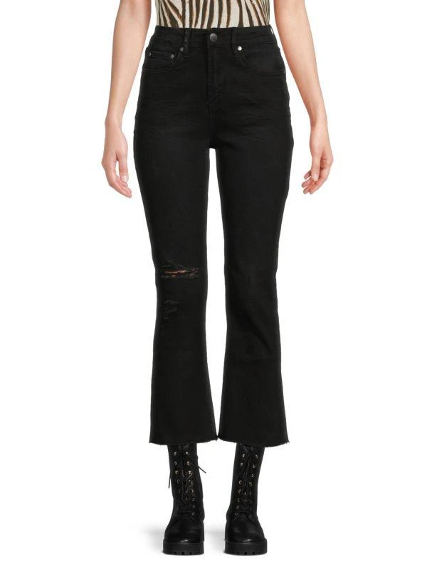 商品cavalli CLASS|High Rise Flare Cropped Jeans,价格¥202,第1张图片