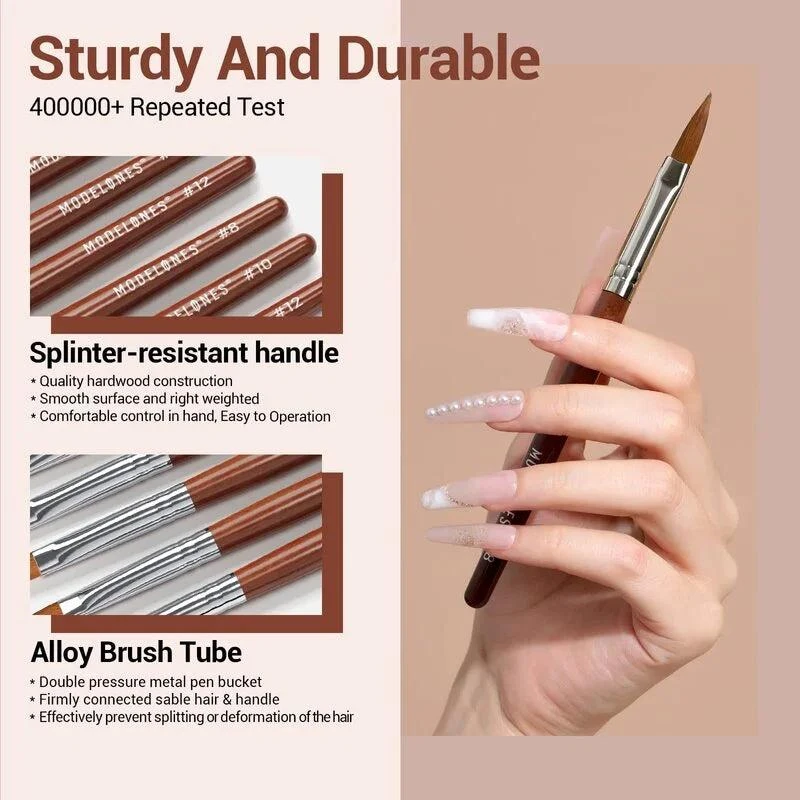商品[国内直发] MODELONES|Acrylic Nail Brush Trio,价格¥110,第4张图片详细描述