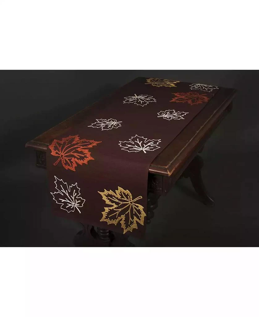 商品Xia Home Fashions|Rustic Autumn Embroidered Fall Table Runner, 36" x 16",价格¥287,第2张图片详细描述