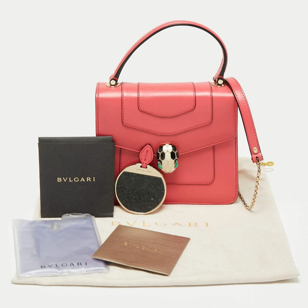 Bvlgari Pink Leather Serpenti Forever Flap Top Handle Bag 商品