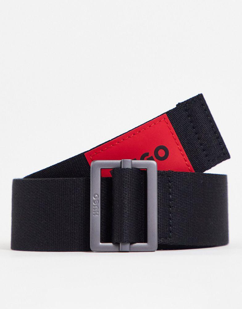商品Hugo Boss|Hugo Gred web box logi belt in black,价格¥178,第1张图片