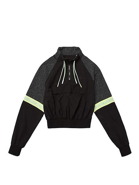 商品Lacoste|Sport Cropped Colorblocked Quater-Zip Sweatshirt,价格¥479,第1张图片