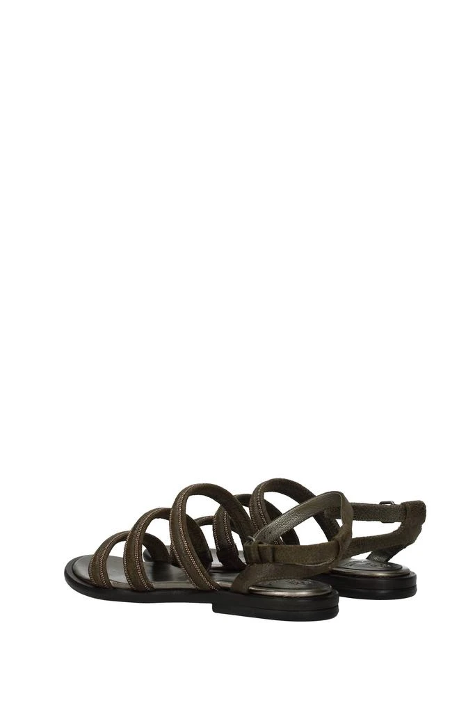 商品Brunello Cucinelli|Sandals Suede Green,价格¥3096,第4张图片详细描述