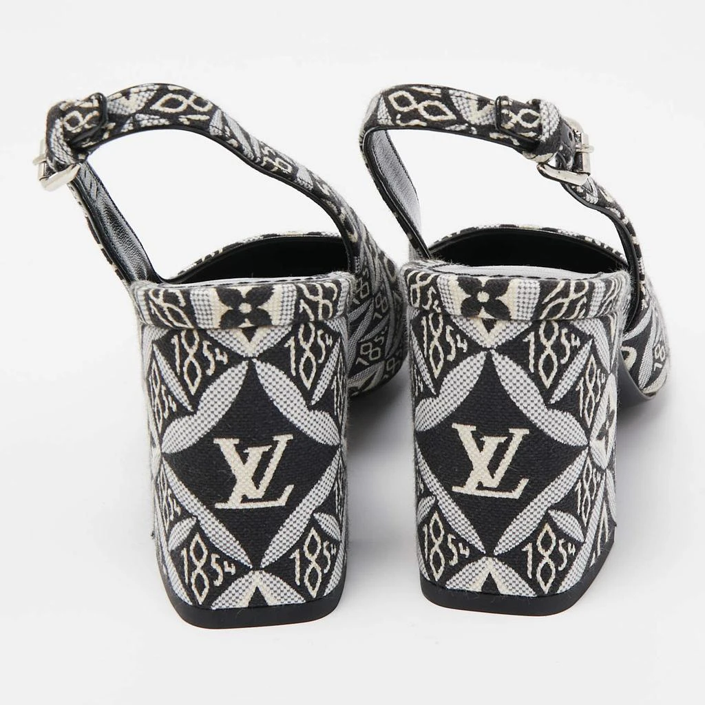 商品[二手商品] Louis Vuitton|Louis Vuitton Monochrome 1854 Monogram Canvas Slingback Pumps Size 36,价格¥3657,第5张图片详细描述