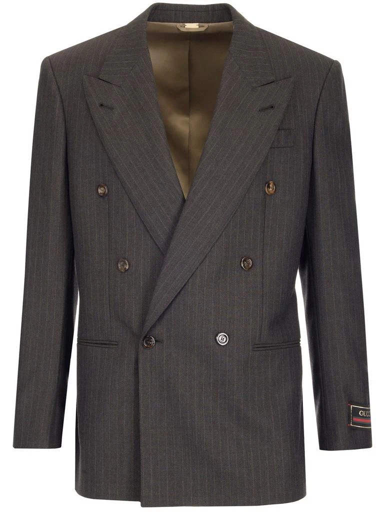 商品Gucci|Gucci Houndstooth Stripe Jacket,价格¥17163,第1张图片