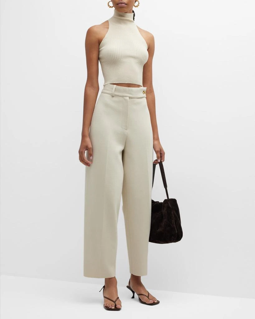 商品AERON|Madeleine High-Rise Straight Cropped Trousers,价格¥4606,第3张图片详细描述