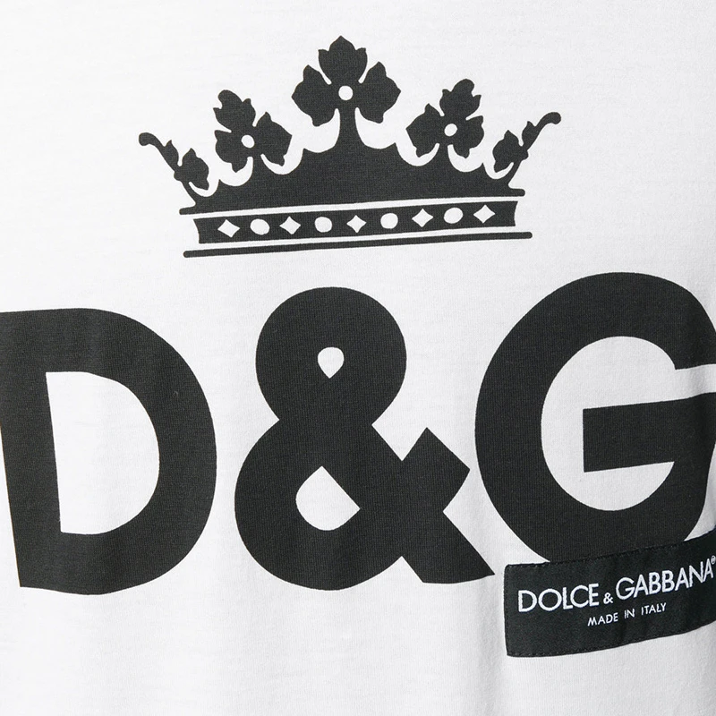 Dolce&Gabbana 杜嘉班纳 男士米白色字母棉质短袖T恤 G8HV0T-HP706-WI40 商品