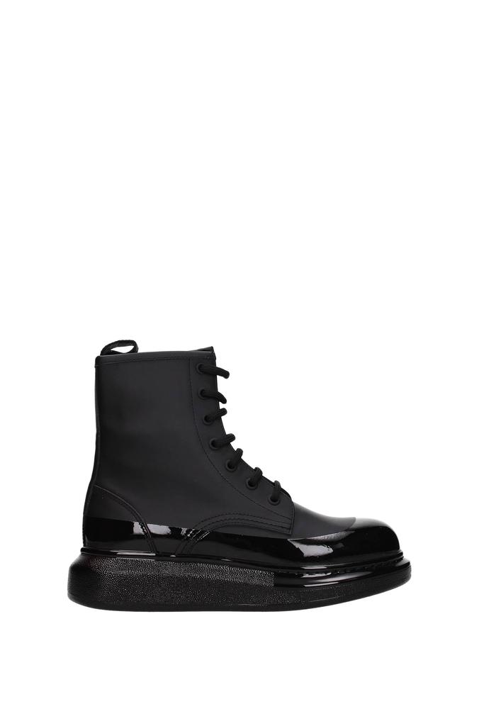 Ankle boots Rubberized Leather Black商品第1张图片规格展示