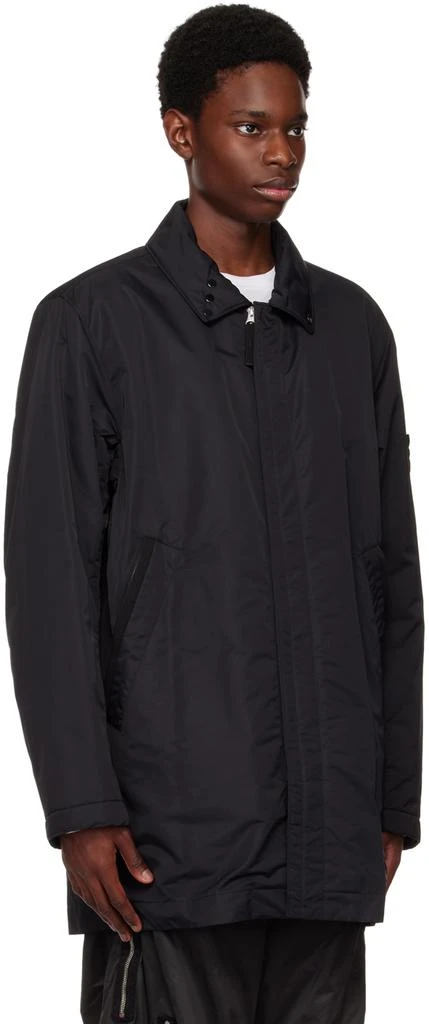 商品Stone Island|Black Convertible Collar Coat,价格¥4402,第2张图片详细描述