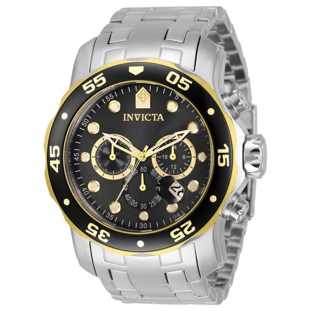 商品Invicta|Invicta Men's Chrono Watch - Pro Diver Black and Gold Tone Rotating Bezel | 33999,价格¥671,第1张图片