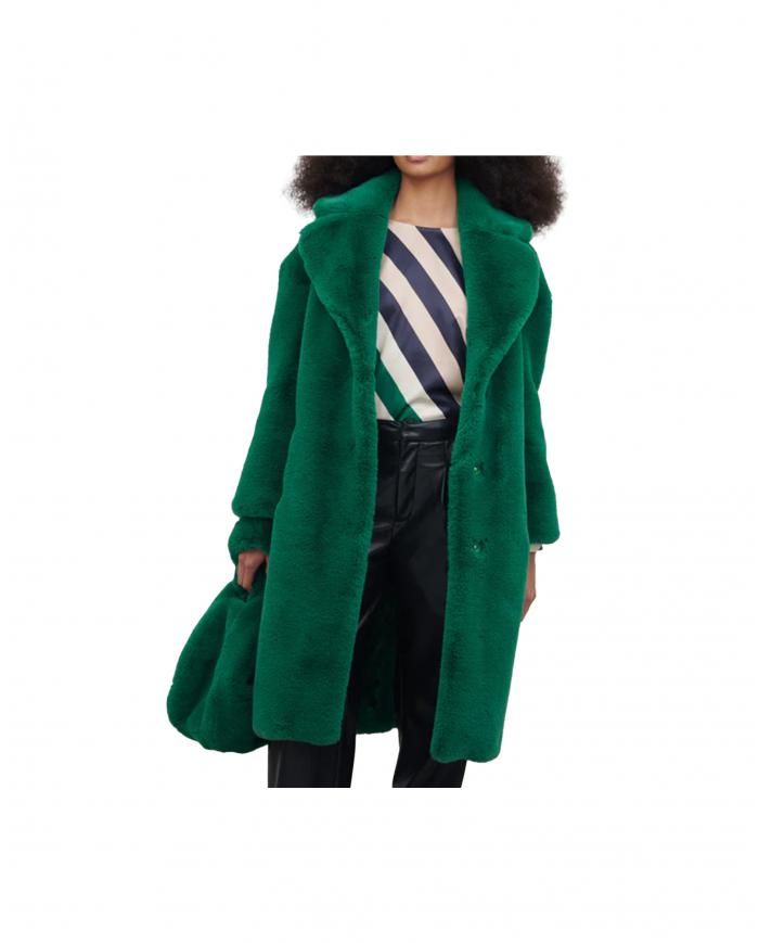 Jakke cappotto in pelliccia sintetica amazon green商品第1张图片规格展示