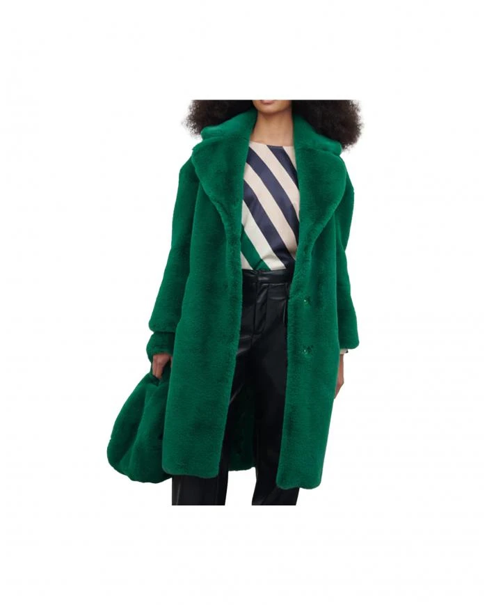 商品Jakke|Jakke Amazon Green synthetic fur coat coat,价格¥3307,第1张图片