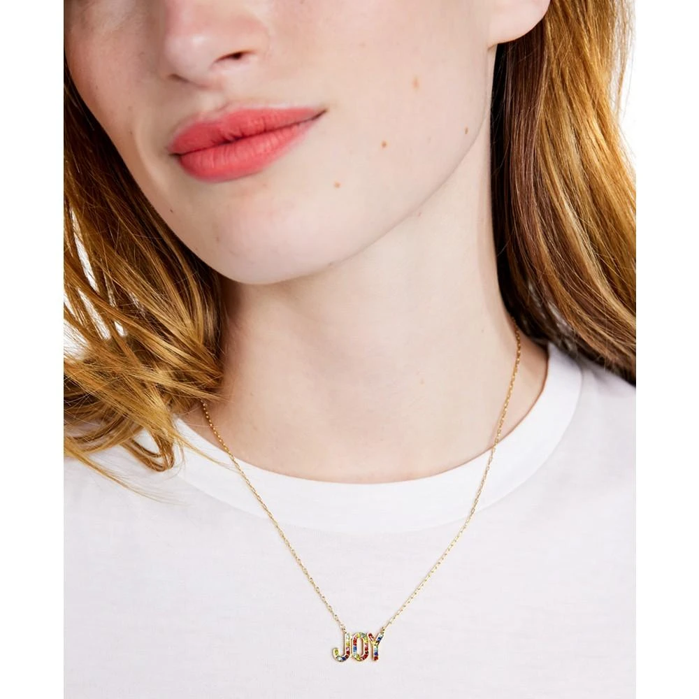 商品Kate Spade|Gold-Tone Rainbow Crystal Joy Pendant Necklace, 16" + 3" extender,价格¥343,第3张图片详细描述