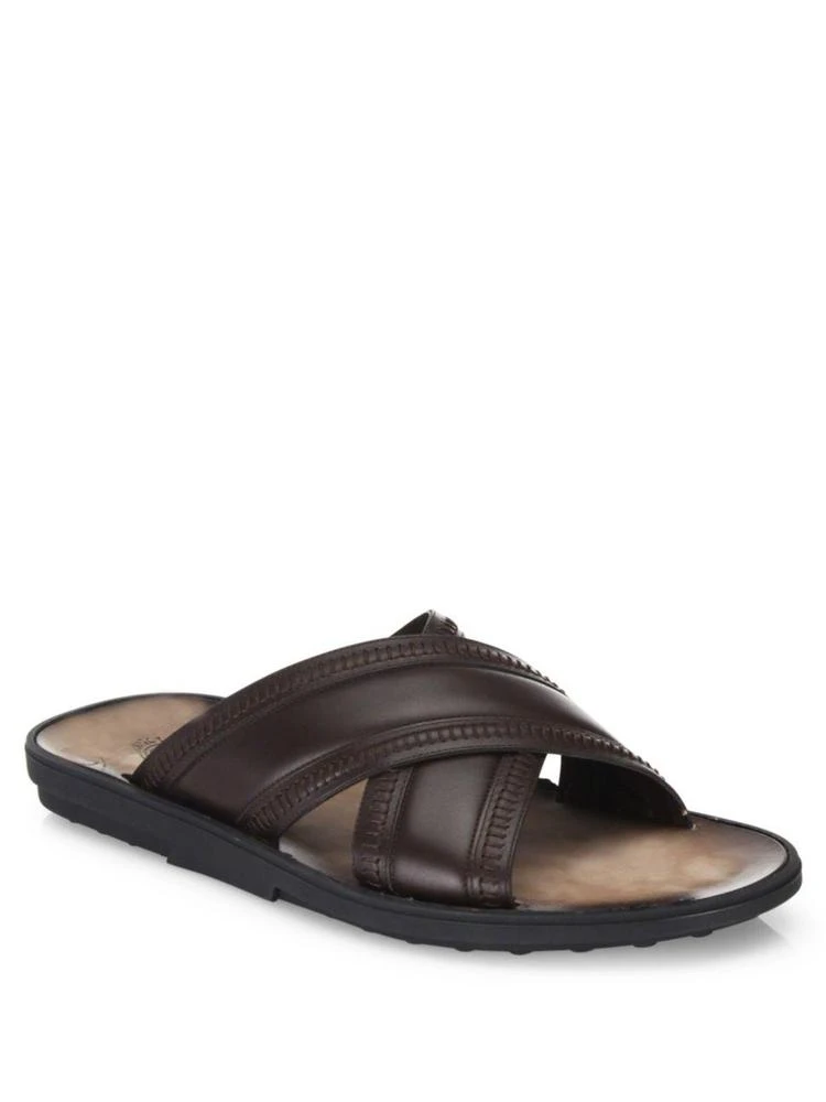 商品Tod's|Crisscross Leather Slides,价格¥2228,第1张图片