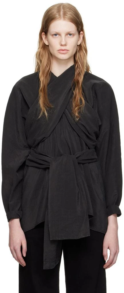 商品Lemaire|Black Knotted Blouse,价格¥3712,第1张图片