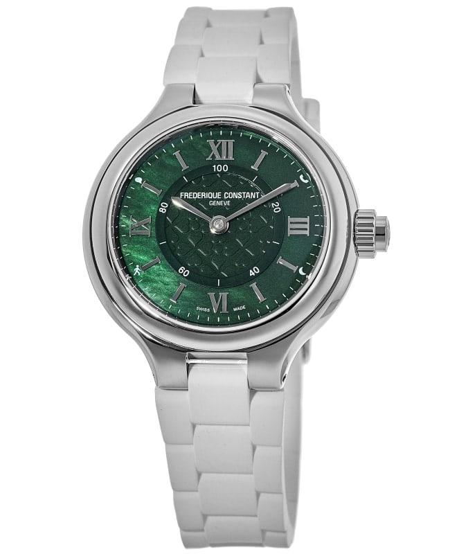 Frederique Constant Green Dial Rubber Strap Women's Watch FC-281GRH3ER6商品第1张图片规格展示