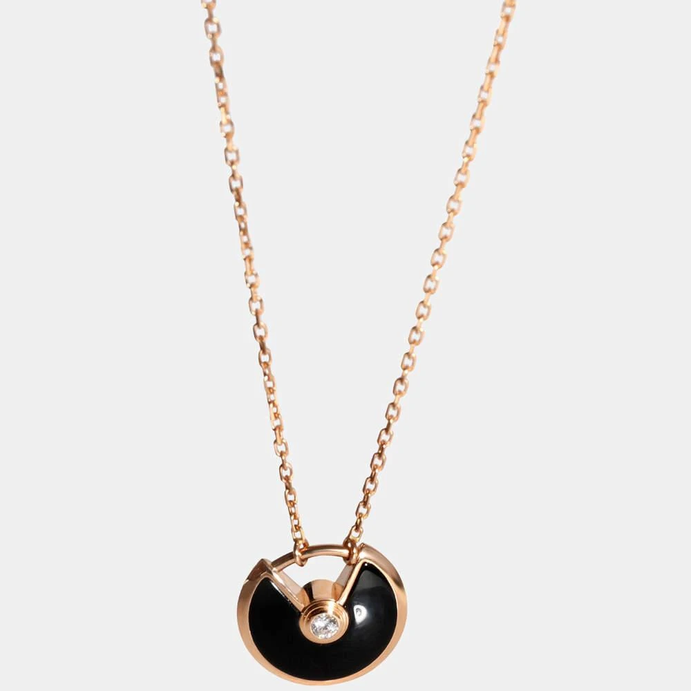 商品[二手商品] Cartier|Cartier Amulette de Cartier Diamond Pendant in 18k Rose Gold 0.02 CTW,价格¥14546,第1张图片