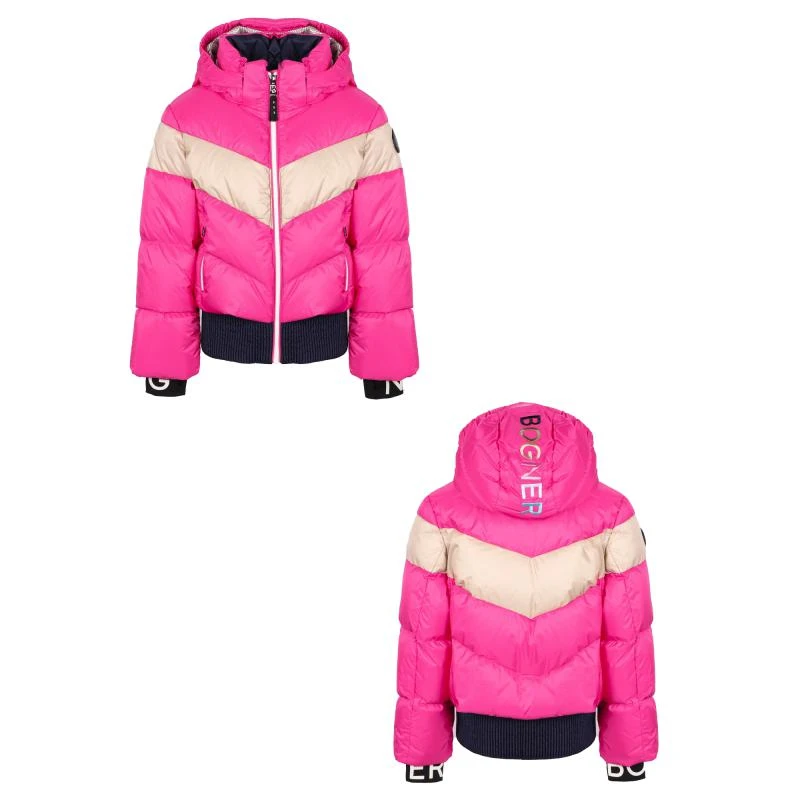 商品Bogner|Kids ski daunenjacke kira in pink and beige,价格¥4469,第1张图片