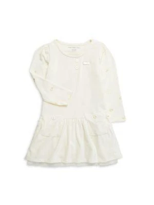 商品Calvin Klein|Little Girl’s 2-Piece Shirt & Dropped Waist Dress Set,价格¥113,第1张图片