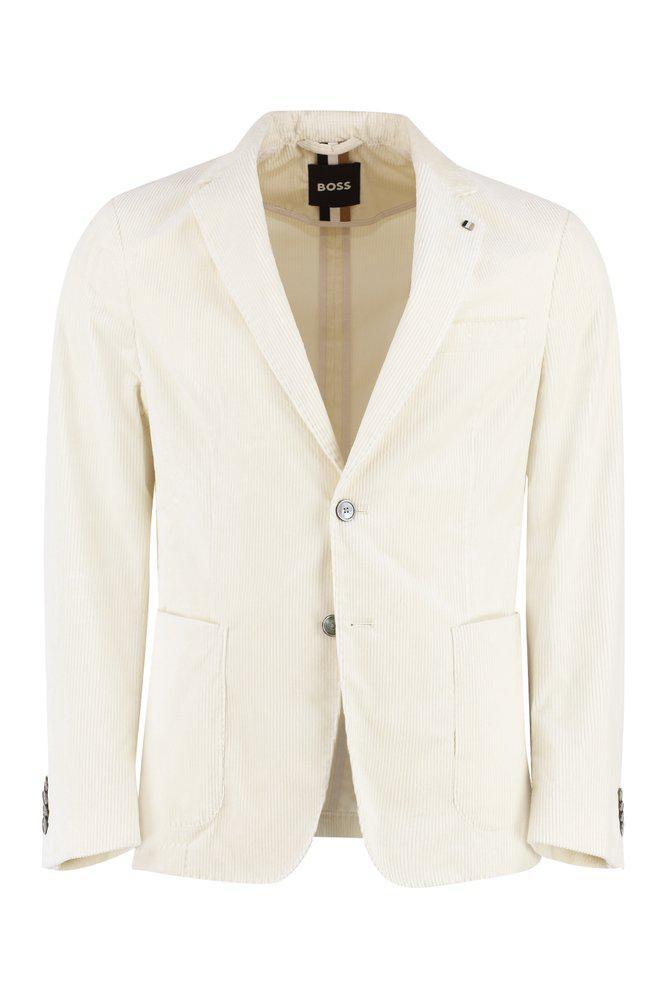 商品Hugo Boss|Hugo Boss Single Breasted Ribbed Blazer,价格¥1814,第1张图片