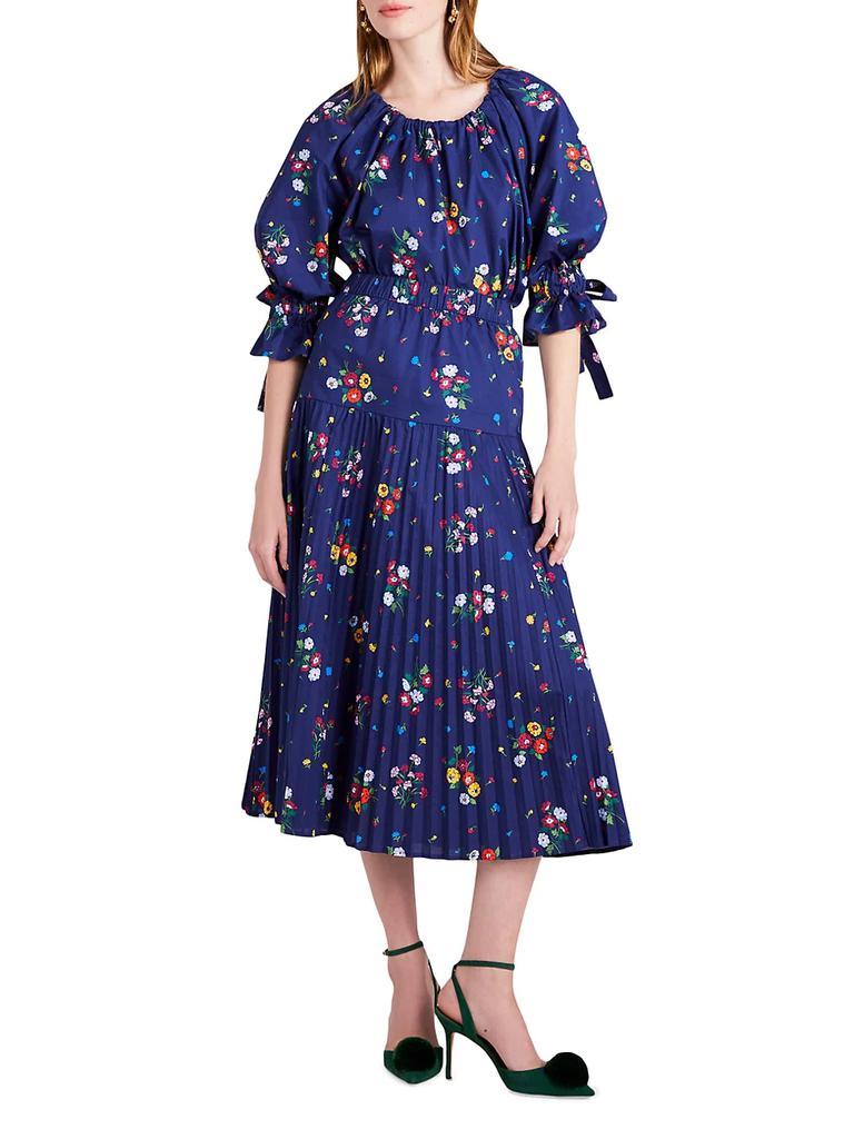 商品Kate Spade|Cluster Floral Pleated Midi Skirt,价格¥2184,第4张图片详细描述