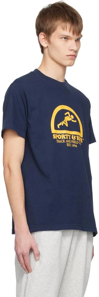 商品Sporty & Rich|Navy Fun Track T-Shirt,价格¥177,第2张图片详细描述