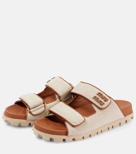 Miu Miu Canvas sandals - Sandals - Free Shipping - BeyondStyle