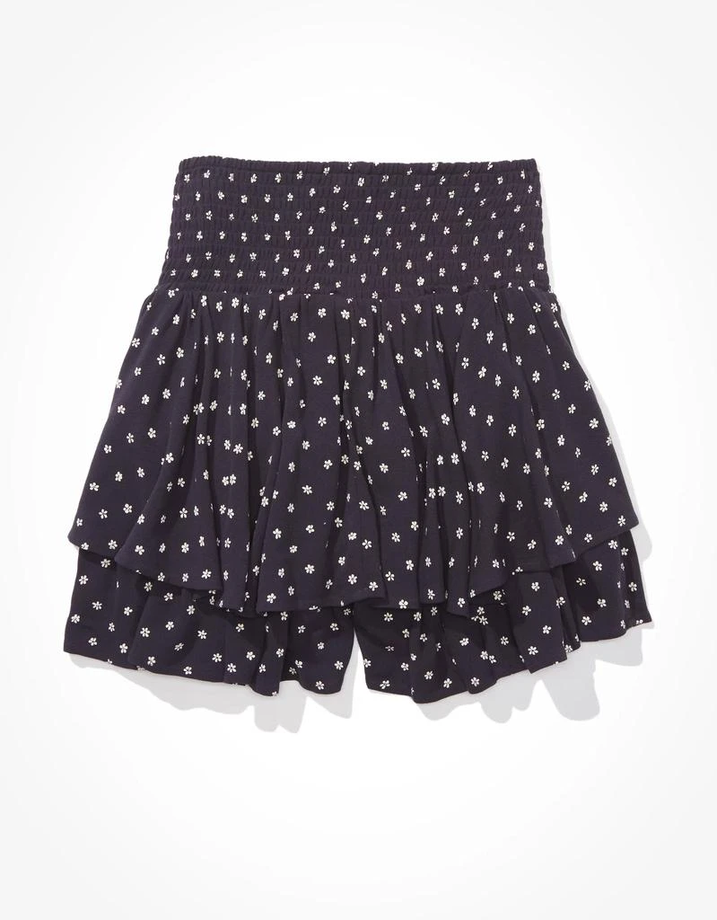 商品AE|AE Floral Smocked Waist Mini Skort,价格¥152,第5张图片详细描述