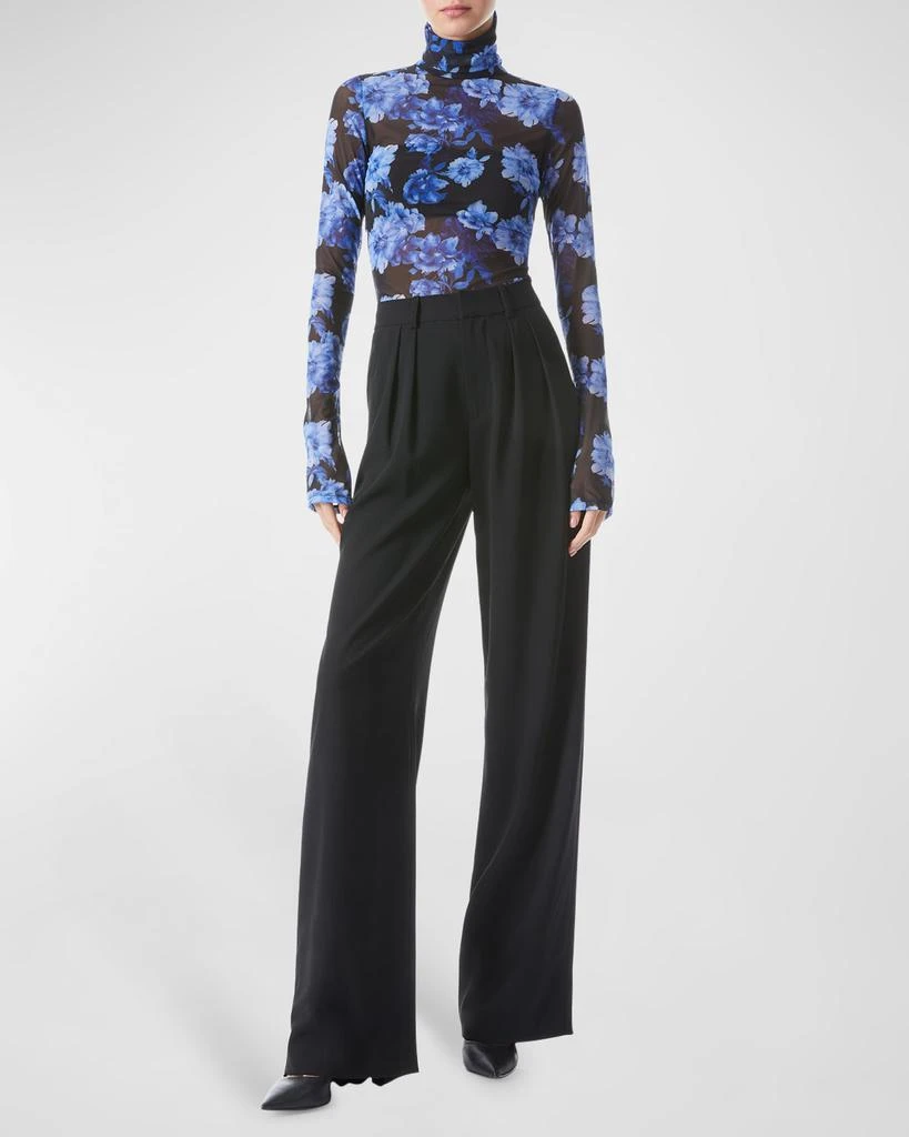 商品Alice + Olivia|Delaina Long-Sleeve Turtleneck Mesh Top,价格¥1236,第2张图片详细描述