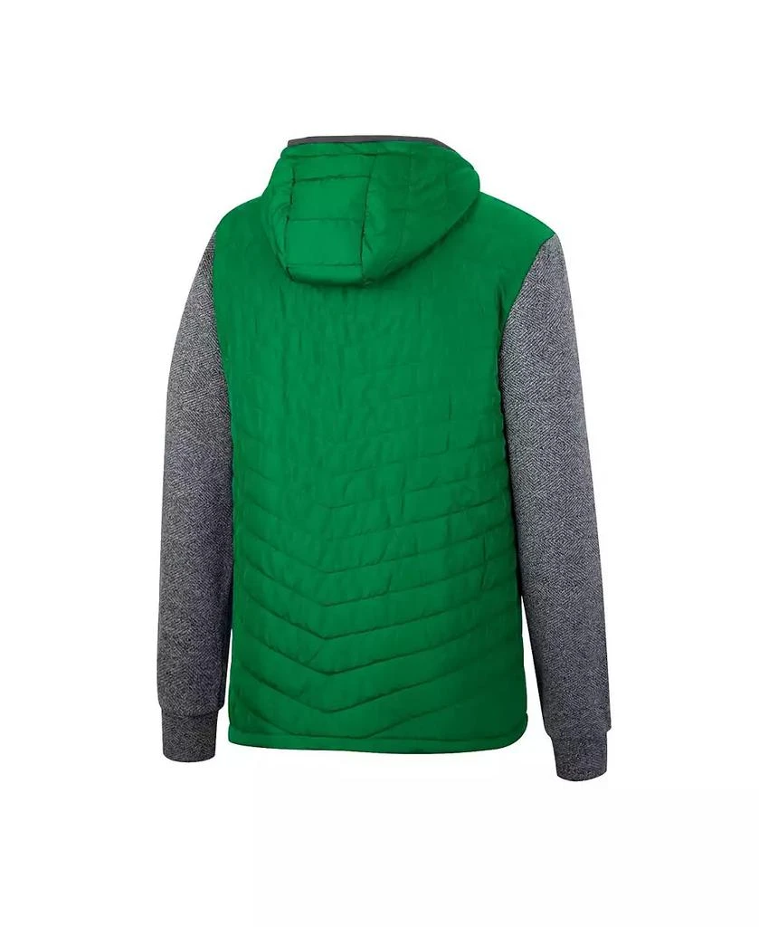 商品Colosseum|Men's Green, Charcoal Oregon Ducks Course Herringbone Full-Zip Hoodie,价格¥484,第3张图片详细描述