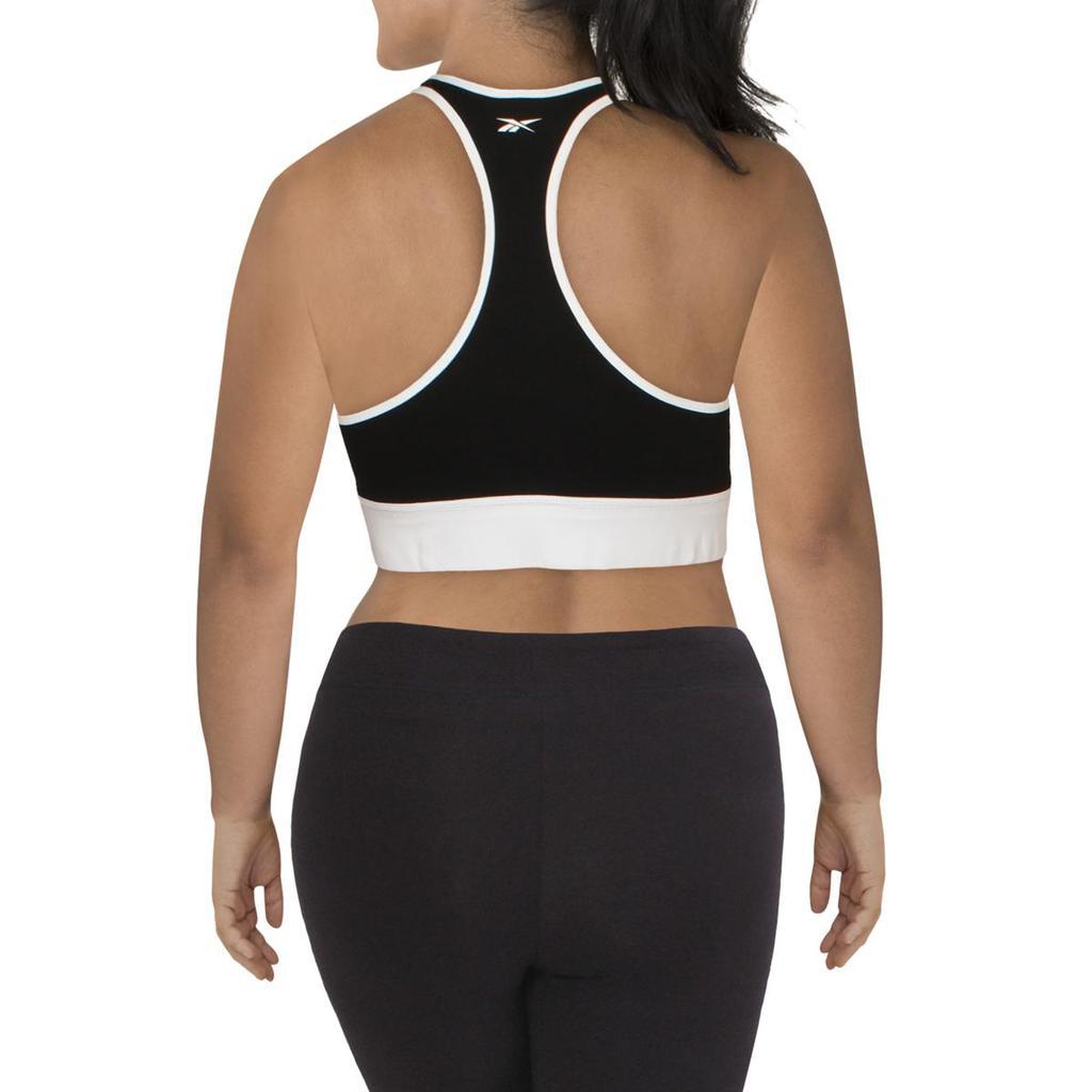 商品Reebok|Reebok Womens Plus Linear Fitness Workout Sports Bra,价格¥45,第4张图片详细描述