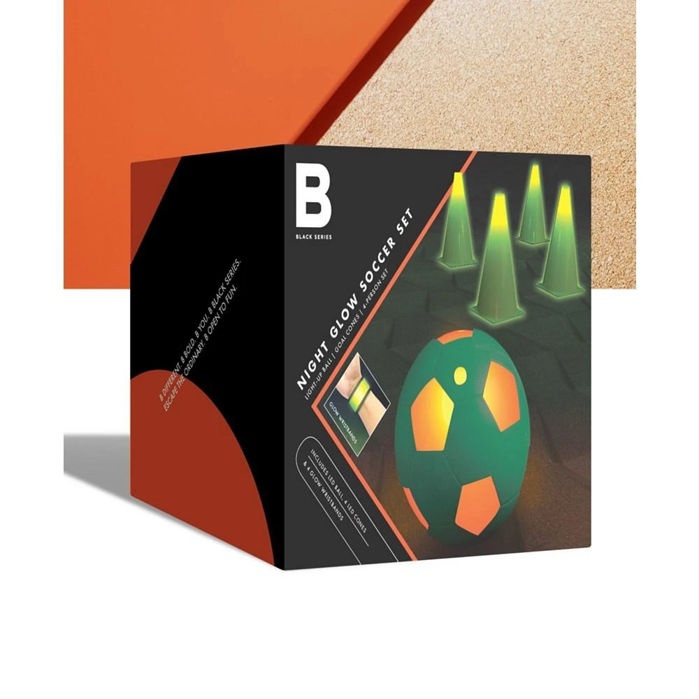 Night Glow Soccer Set, LED Light-Up Ball Cones and Wristbands 商品