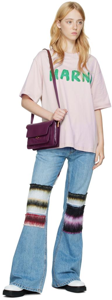 Purple Medium Soft Trunk Shoulder Bag商品第5张图片规格展示