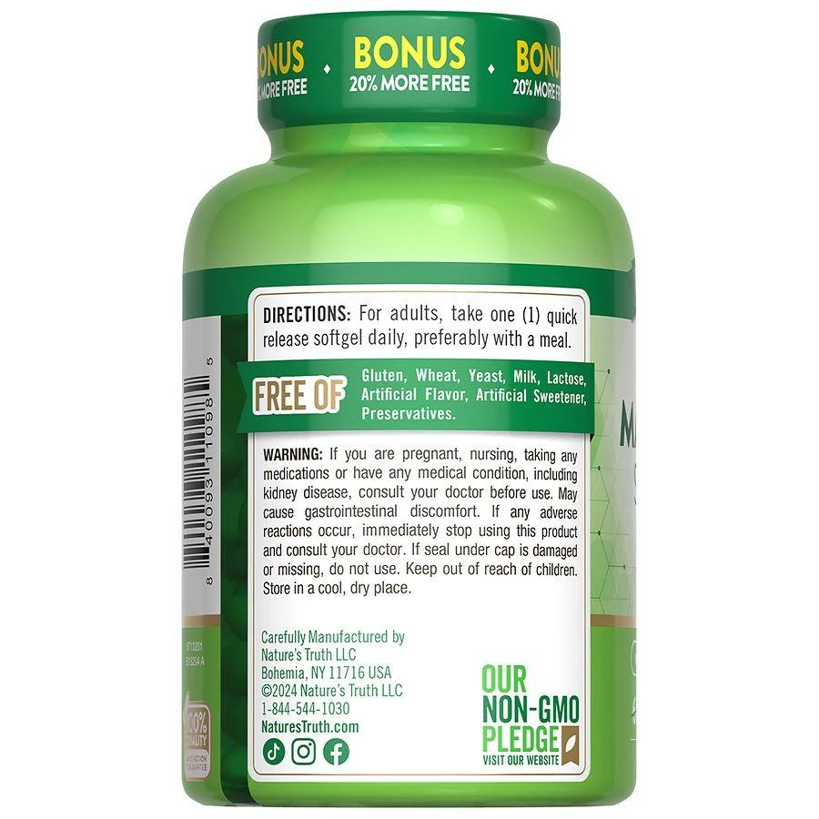 商品Nature's Truth|Magnesium Softgels,价格¥104,第2张图片详细描述