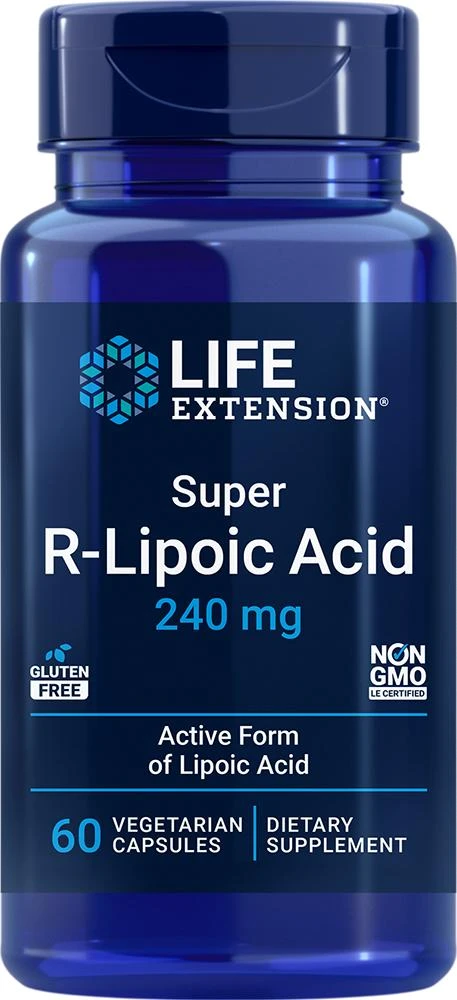 商品Life Extension|Life Extension Super R-Lipoic Acid, 60 vegetarian - 240 mg (240 mg, 60 vegetarian capsules),价格¥259,第1张图片