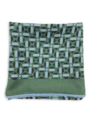 商品[二手商品] Hermes|Hermès Scarf In Blue & Green Cashmere 70,价格¥5533,第2张图片详细描述