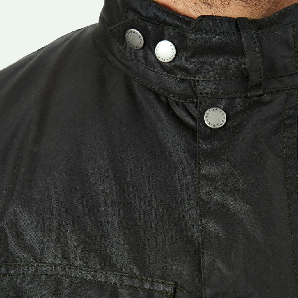Barbour International Men's Duke Wax Jacket - Navy商品第6张图片规格展示