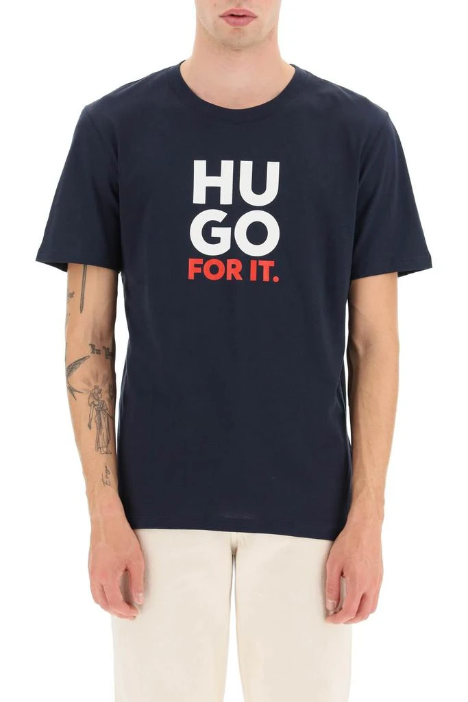 商品Hugo Boss|Hugo jersey t-shirt with logo print,价格¥342,第2张图片详细描述