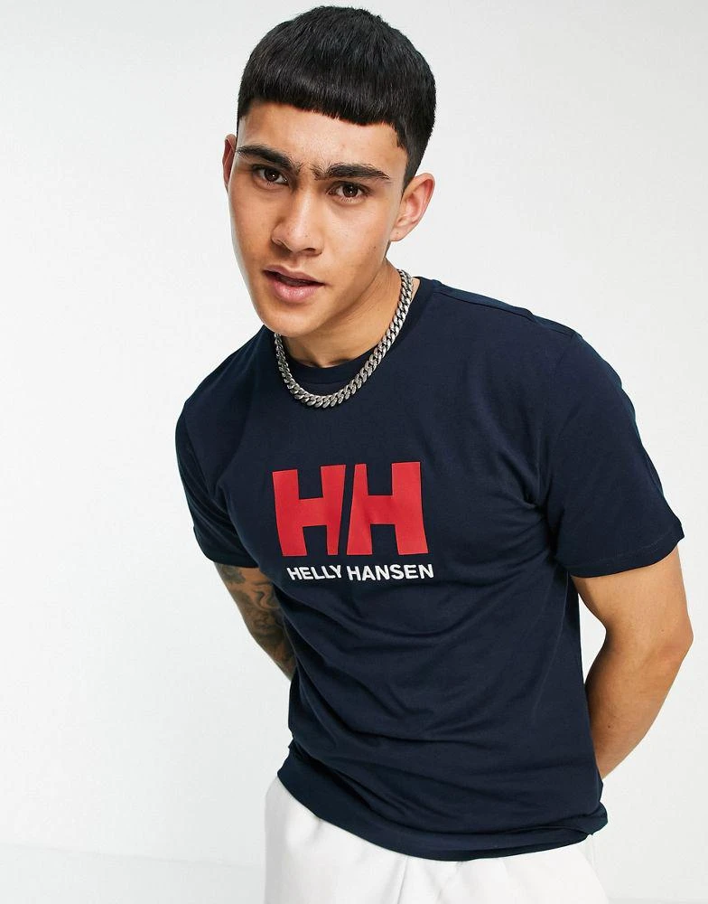 商品Helly Hansen|Helly Hansen Logo t-shirt in navy,价格¥141,第4张图片详细描述