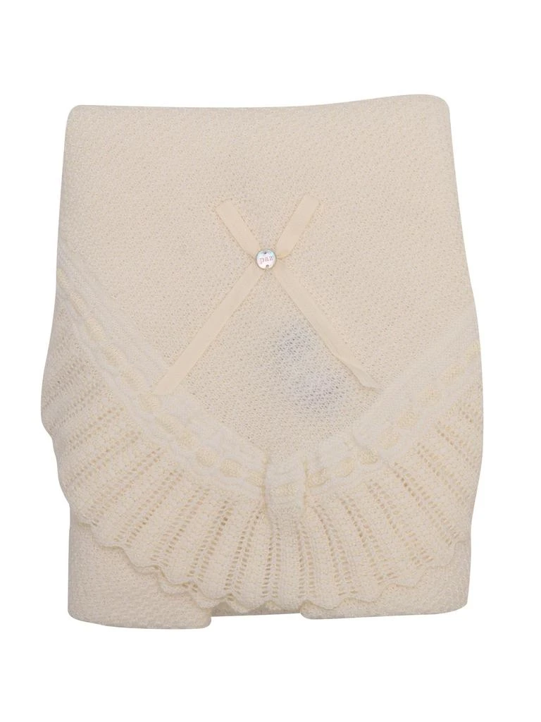 商品Paz Rodriguez|Paz Rodriguez Bow Detailed Knitted Blanket,价格¥900,第1张图片