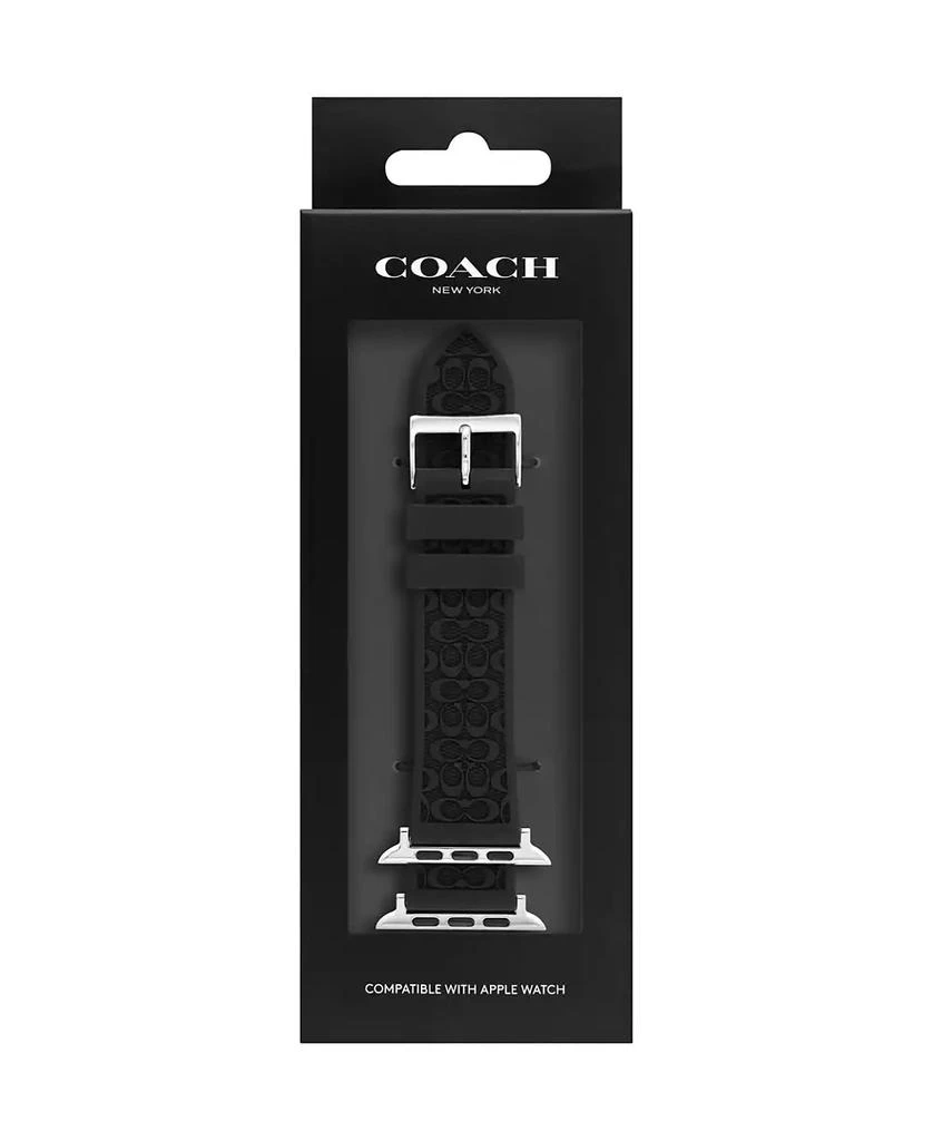 商品Coach|Black Silicone Strap 42/44/45mm Apple Watch Band,价格¥445,第4张图片详细描述