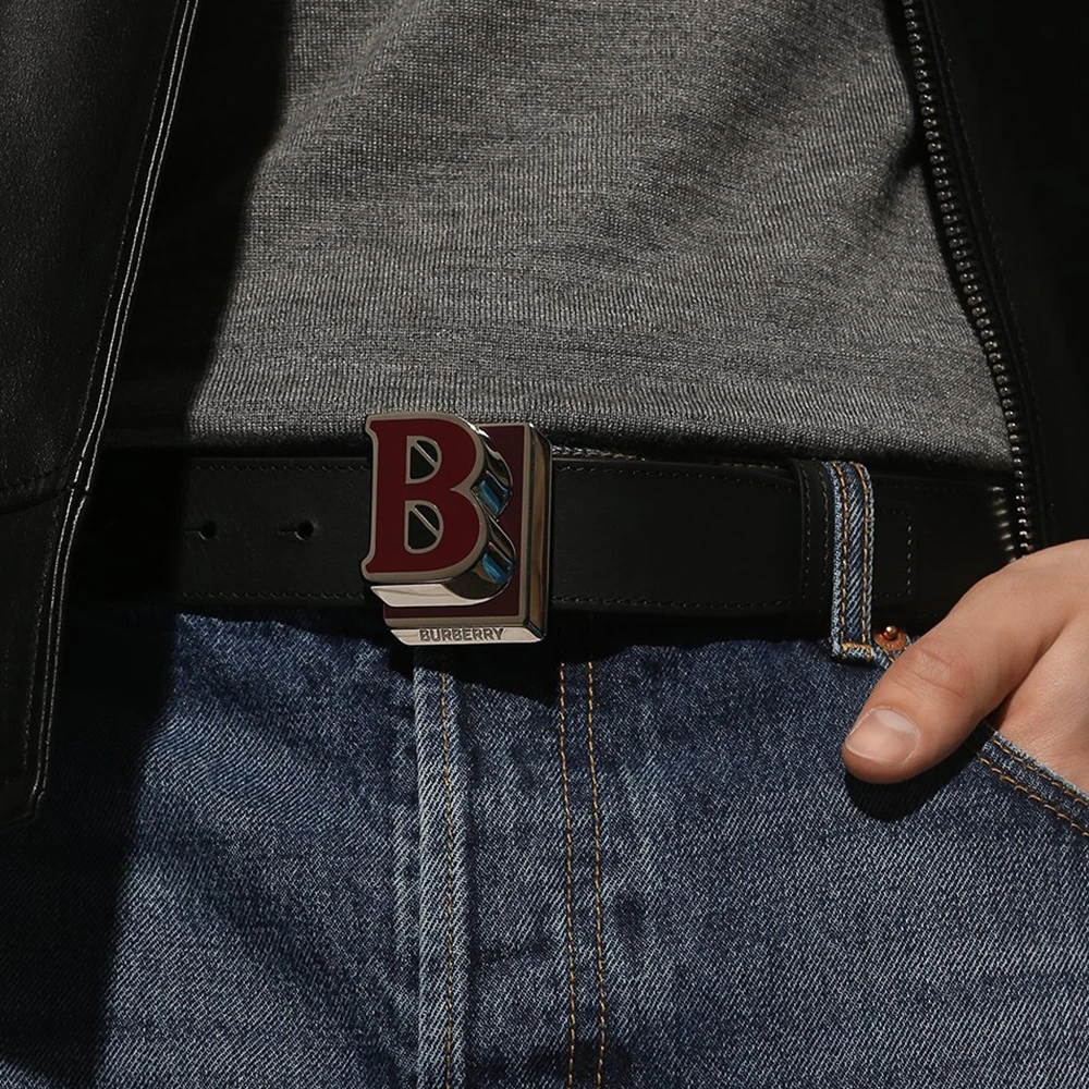 BURBERRY 黑色男士腰带 8049377 商品