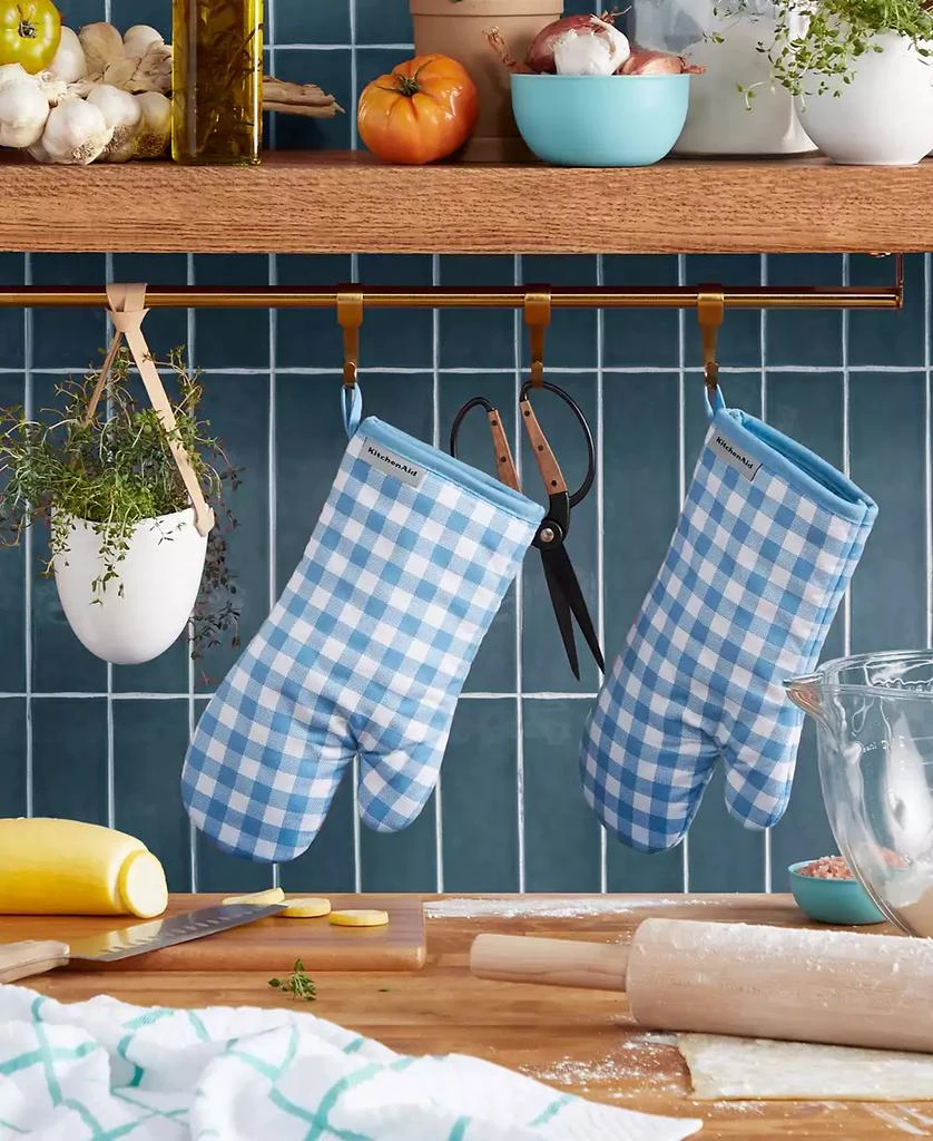 Gingham Oven Mitt 2-Pack Set, 7" x 13" 商品