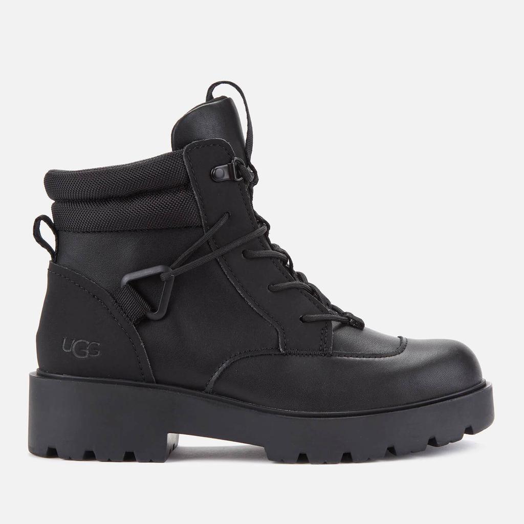 商品UGG|UGG Women's Tioga Waterproof Leather Hiking Style Boots - Black,价格¥589,第1张图片