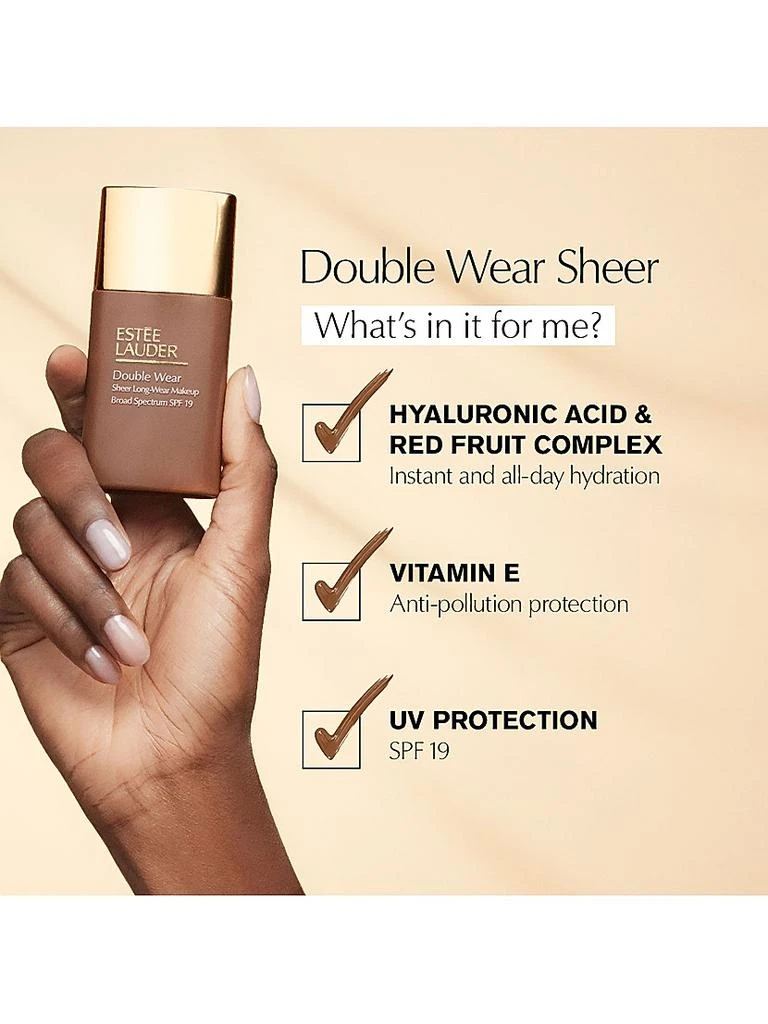 商品Estée Lauder|Double Wear Sheer Long-Wear SPF 19 Foundation,价格¥230,第5张图片详细描述