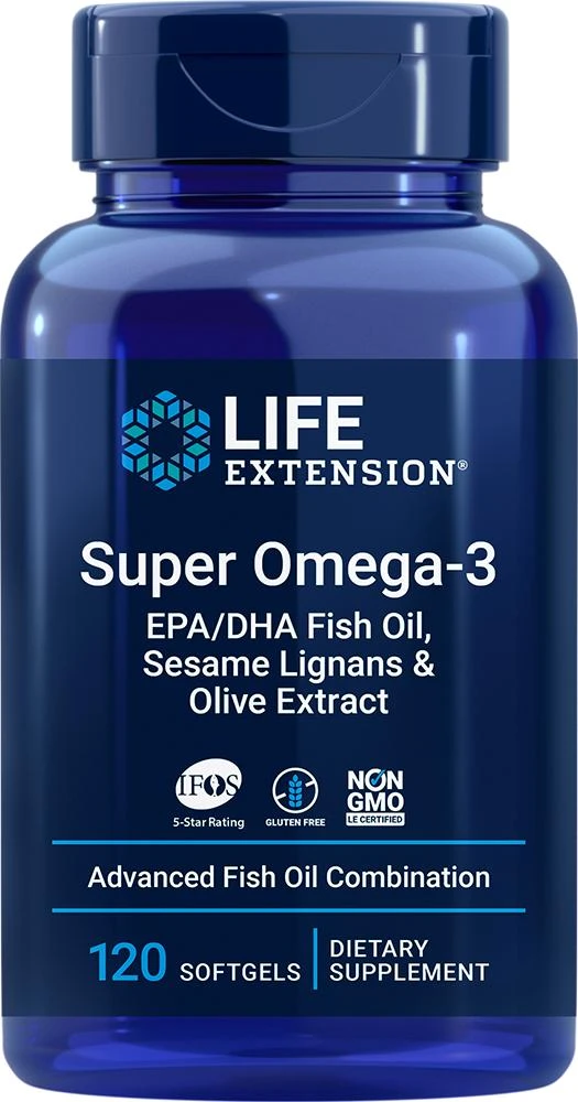 商品Life Extension|深海鱼油欧米伽omega-3高纯度超级野生鱼油软胶囊中老年人DHA 120粒/瓶,价格¥214,第1张图片