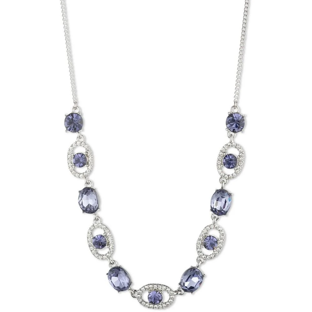 商品Givenchy|Silver-Tone Crystal Oval Frontal Necklace, 16" + 3" extender,价格¥253,第1张图片