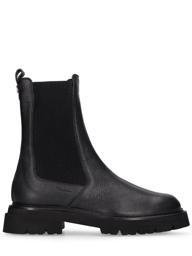 商品Salvatore Ferragamo|10mm Oderico Leather Ankle Boots,价格¥8796,第1张图片