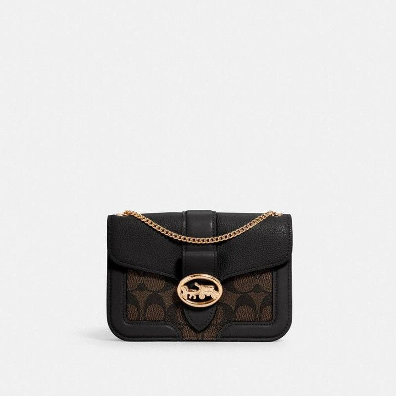 商品Coach|美国直邮COACH蔻驰新款女包Georgie系列单肩斜挎链条包7287IMDJ8,价格¥2742,第1张图片