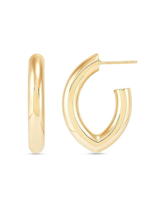 商品Alberto Amati|14K Yellow Gold Polished Navette Hoop Earrings,价格¥4425,第1张图片